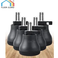 Ruedas giratorias para silla de oficina, reemplazo de ruedas estacionarias fijas, deslizamiento de campana, tope de rueda de pies de silla de muebles