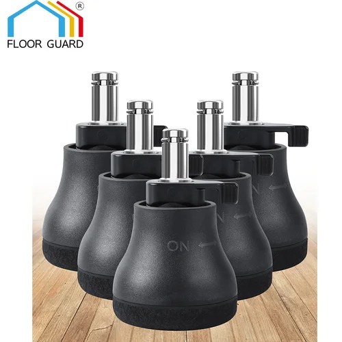 Imagen 1 del producto Ruedas giratorias para silla de oficina, reemplazo de ruedas estacionarias fijas, deslizamiento de campana, tope de rueda de pies de silla de muebles