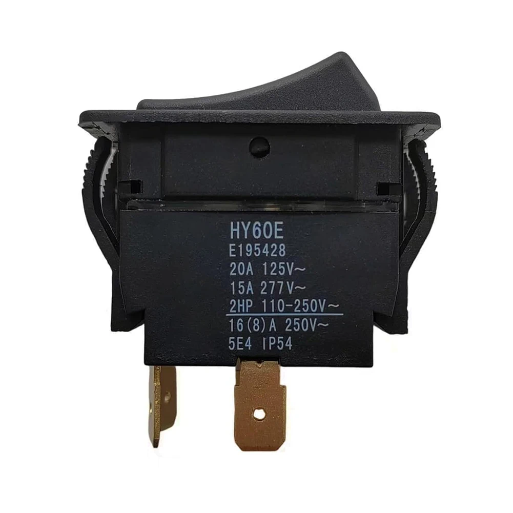 Heavy Duty Rocker Switch HY60E 20A Current Rating at 125V/250V Suitable for Electrical Loads in Diverse Environments