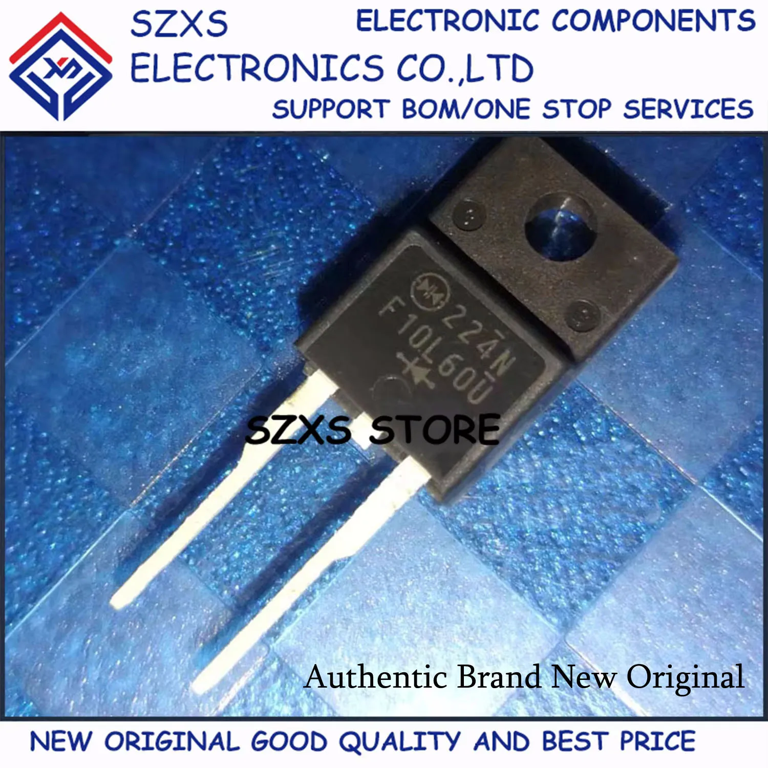 New Original 10Pcs F10L60U TO-220F 10A 600V Fast Recovery Diode In Stock Electronic Components Good Quality