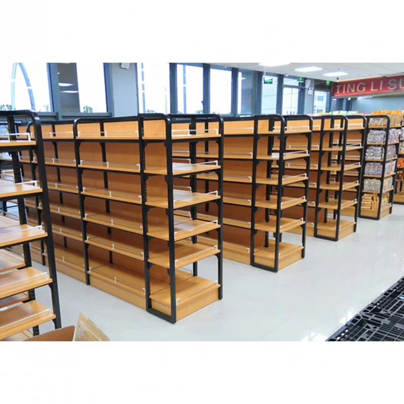 custom.Factory Supermarket Shelf Price Wood Display Shelves Retail Grocery Store Display