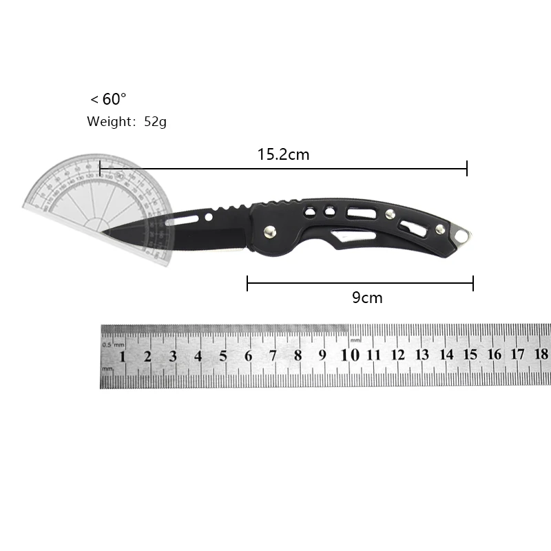 Stainless Steel Keychain Folding Knife Outdoor Carrying Knife Mirror Sharp Pocket Knife Fruit Knife Folding Knife