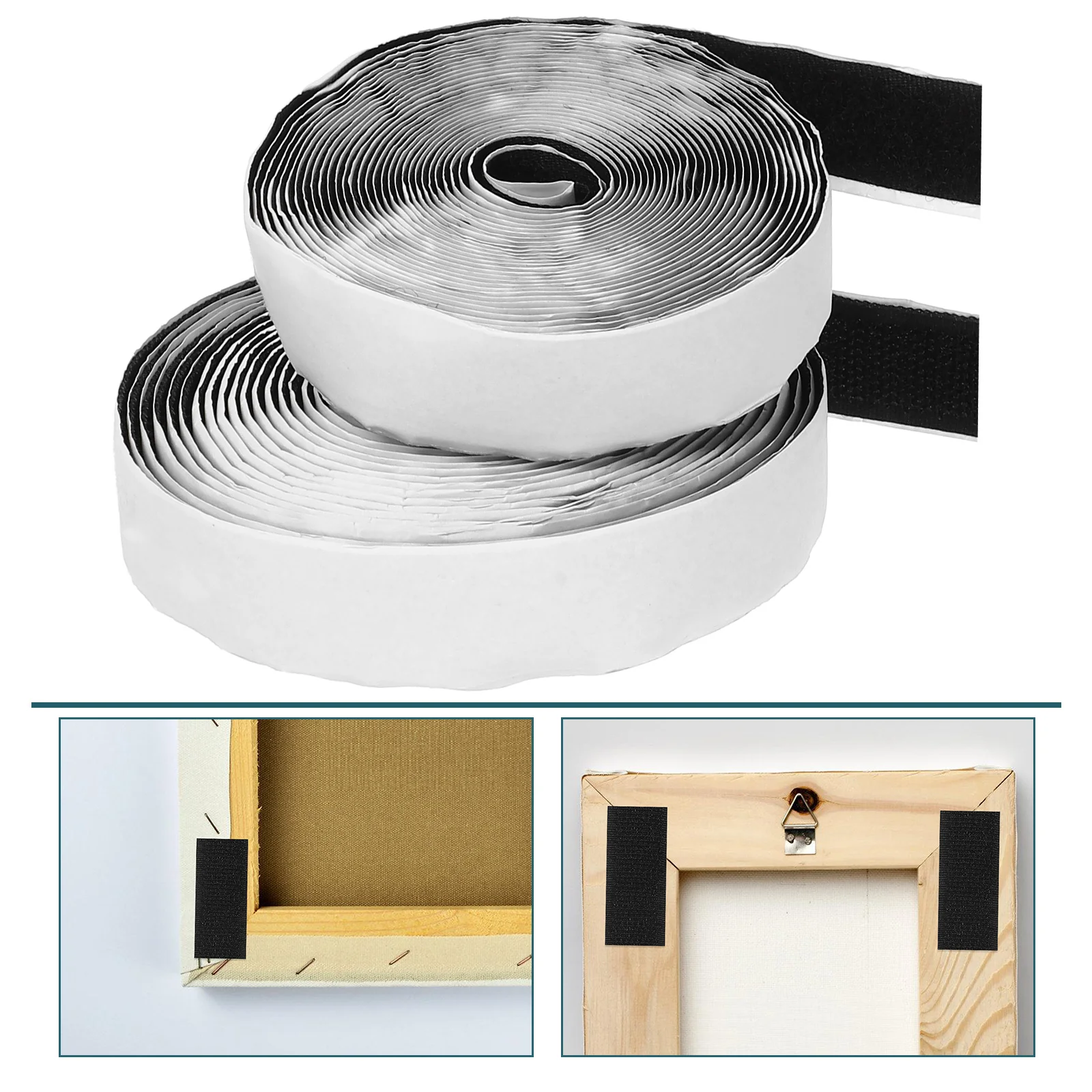 

Heavy Duty Hook Loop Tape Strips Self Adhesive Strong Fastener For Rugs Curtains Couch Cushions Anti Slip Grippers Carpet