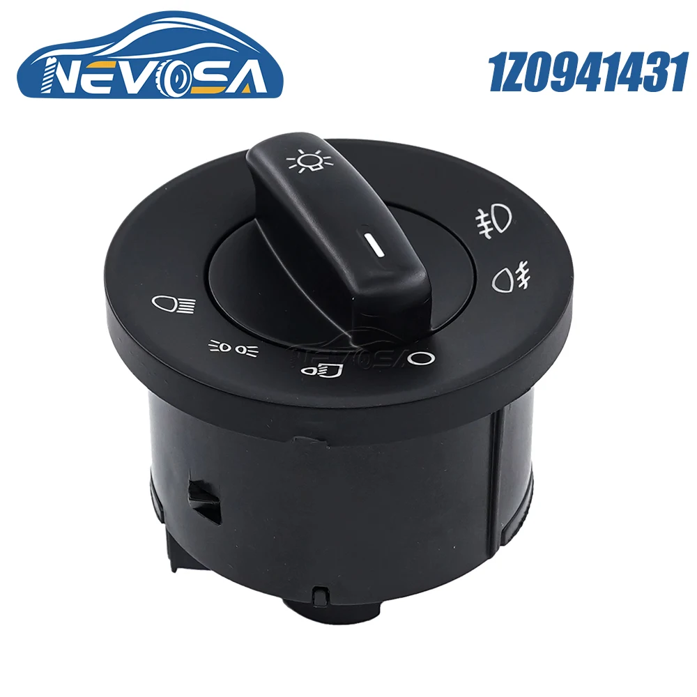 

NEVOSA 1Z0941431 For Skoda Octavia II A5 1Z3 1Z5 Headlight Button Head Light Fog Lamp Control Switch Knob 1Z0941431A 1Z0941431E