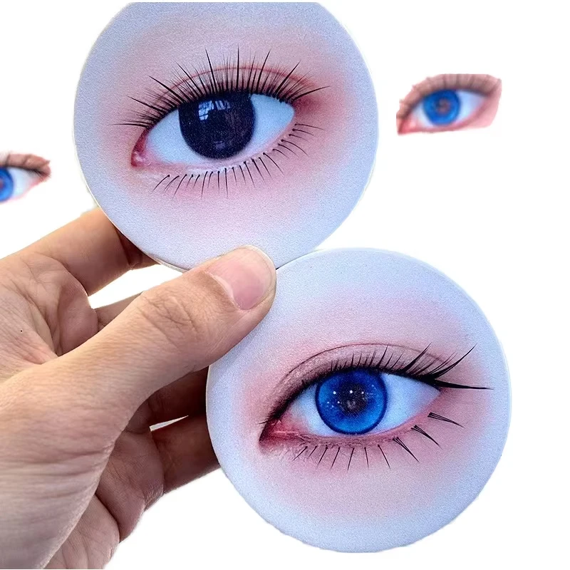 Placa de práctica de injerto de pestañas, modelo de ojo simulado, herramienta práctica de injerto de pestañas, esponjas de práctica para extensiones de pestañas, 3 uds.