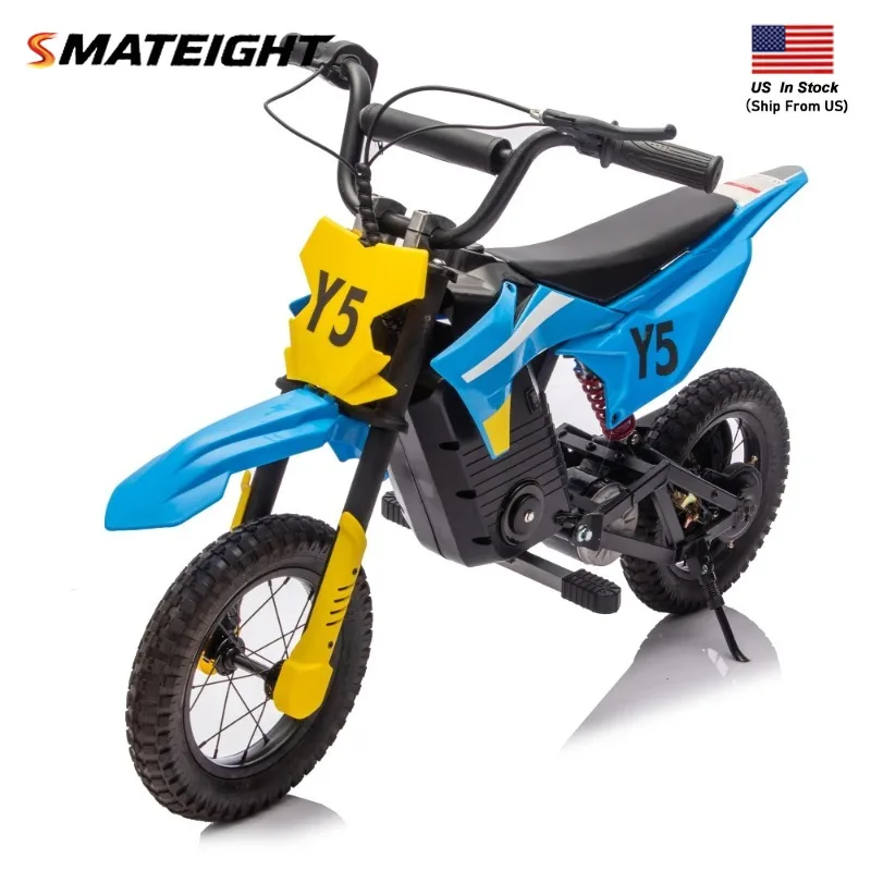 24V 250W Kids Ride On Electric Toy Off-Road Motorcycle,Built-in Lithium Battery, Rear Suspension, For Kids Aged 8+
