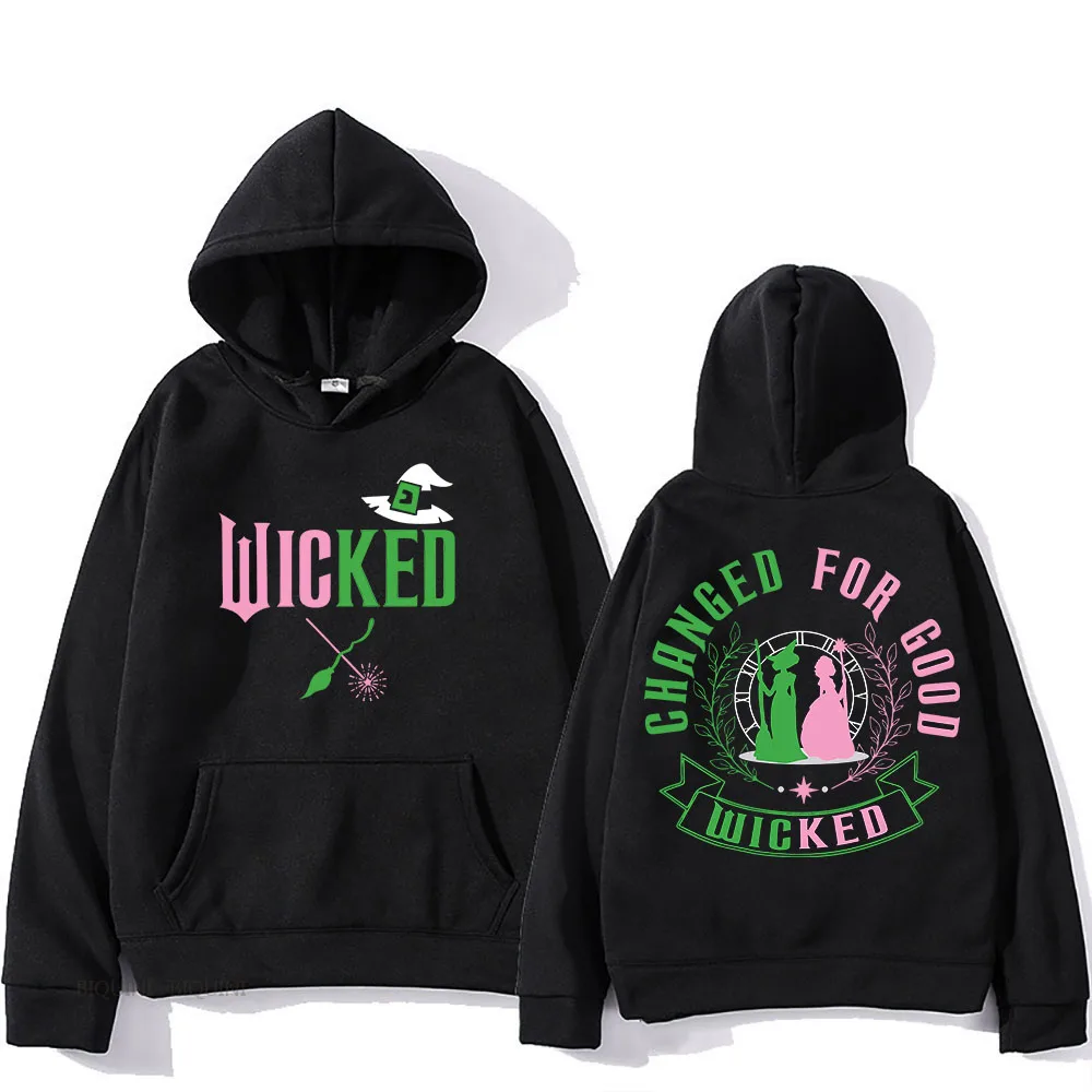 Wicked Hooded for Autumn/Winter Manga Hooded Retro Sweatshirt Funko Pop Comfortable Punk Clothes Sudaderas Casual Pullovers