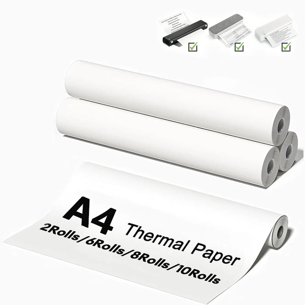A4 Thermal Folded Paper 210*30mm High Quality Printing Paper Rolls For A4 Thermal Printer Photos PDF Document Printing Machine