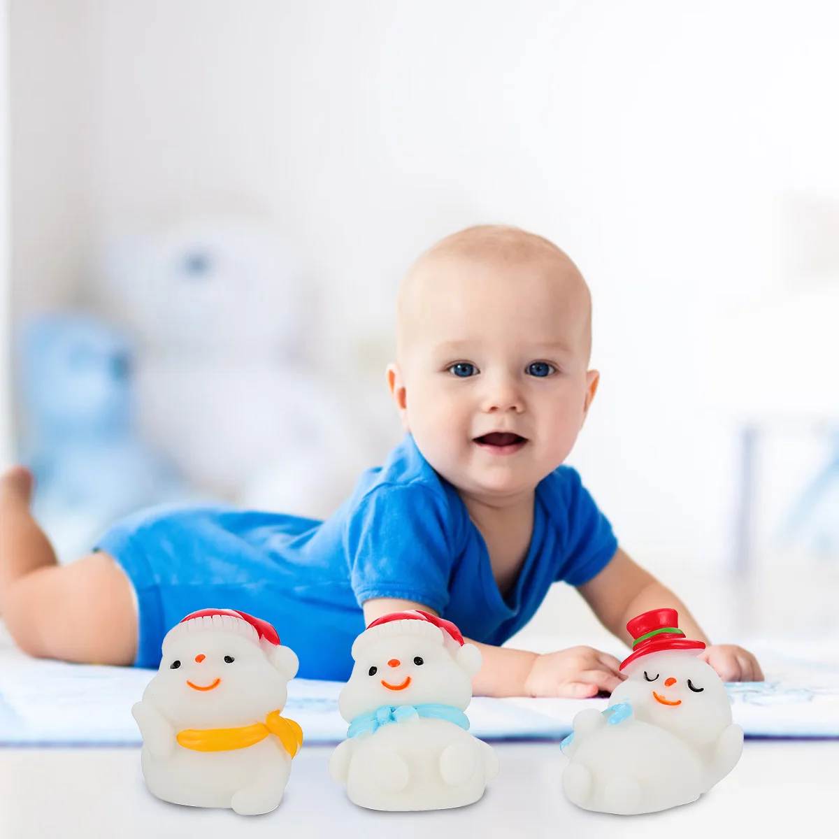 

12Pcs Christmas Resin Ornaments Xmas Resin Decor Micro Landscape Decors Fine Workmanship Durable Long Term Use