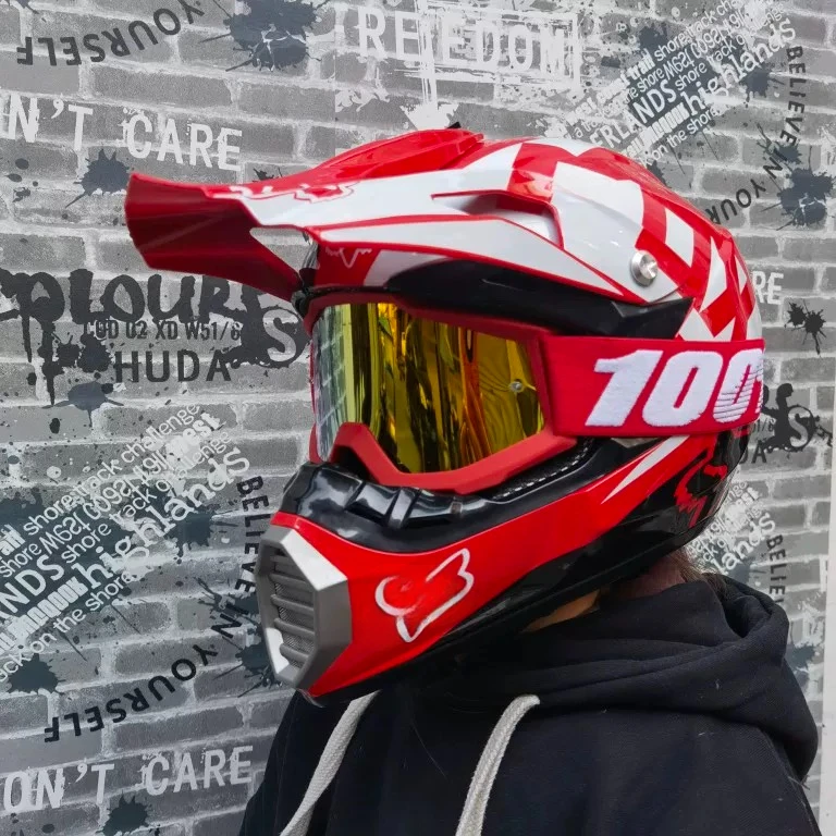 

Motorcycle Helmet Full Face Off-road Racing Helmet Men Motocross Helmet Cascos Para Moto Capacete Casco Moto Bike Dh Cross DOT