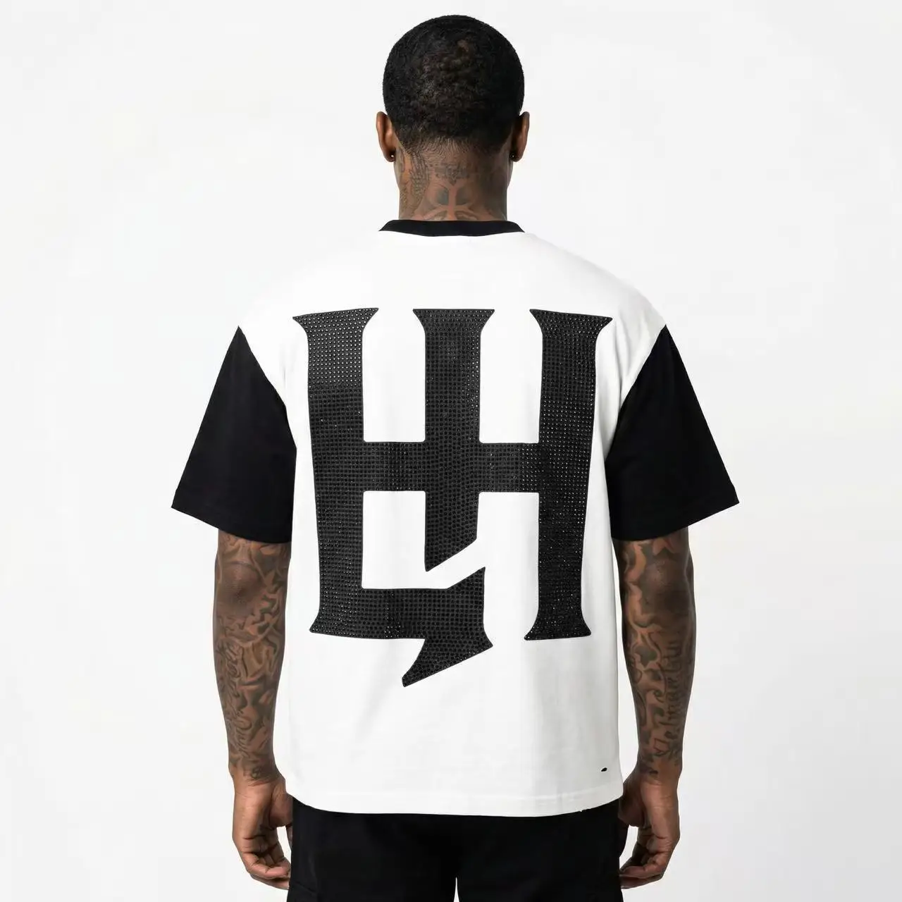 Retro Print Loose Fit round Neck Short Sleeve T-Shirt Pure Cotton Heat-Resistant Diamond Men's Casual Streetwear Citywalk