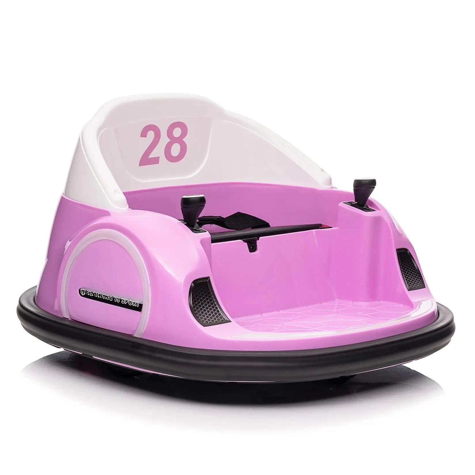 12V Kids Ride On Car Toy, 360° Rotation Electric Bumper Car Toy With Remote Control & Battery Display For Boys Girls