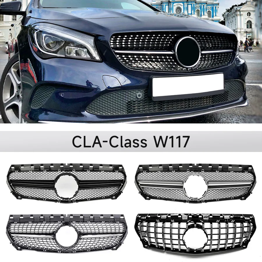 

Передняя Верхняя решетка Topteng GTR Diamond AMG Style для Mercedes Benz CLA-Class W117 C117