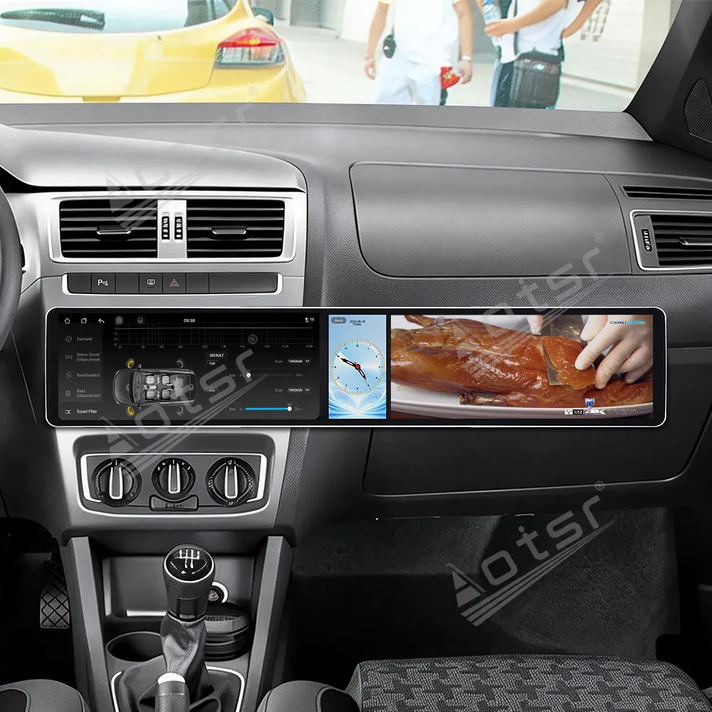 Triple Screen Android Car Radio For Volkswagen Fox 2014~2018 Car Multimedia Player GPS Navigation CarPlay Auto IPS Head Unit