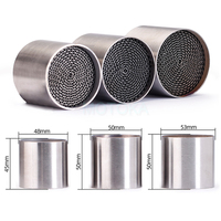 Outlet:45mm 48mm 50mm 53mm Universal Motorcycle Exhaust Pipe Catalyst Front Mid End Honeycomb Muffler Sound Eliminator DB Killer
