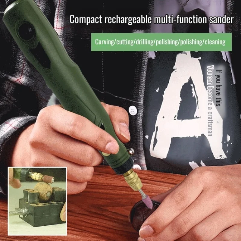 

Электрический гравировальный станок с зарядкой через USB, микроэлектрический шлифовальный набор, шлифовальная полировка, аккумуляторная ручка