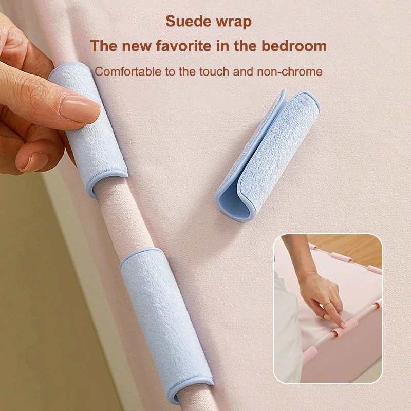 ​ 8 suportes de folha de cama de lã coral dos pces sem pinças antiderrapantes da agulha, clipes fortes invisíveis do aperto para parar de mudar folhas ​