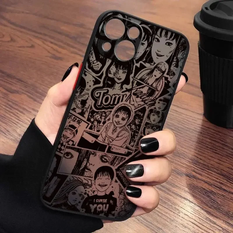 Junji Ito horror Hot comics Phone Case For iPhone 15 14 13 12 11 Pro Max Mini X XR XS Max 7 8 Plus Matte Transparent Back Cover