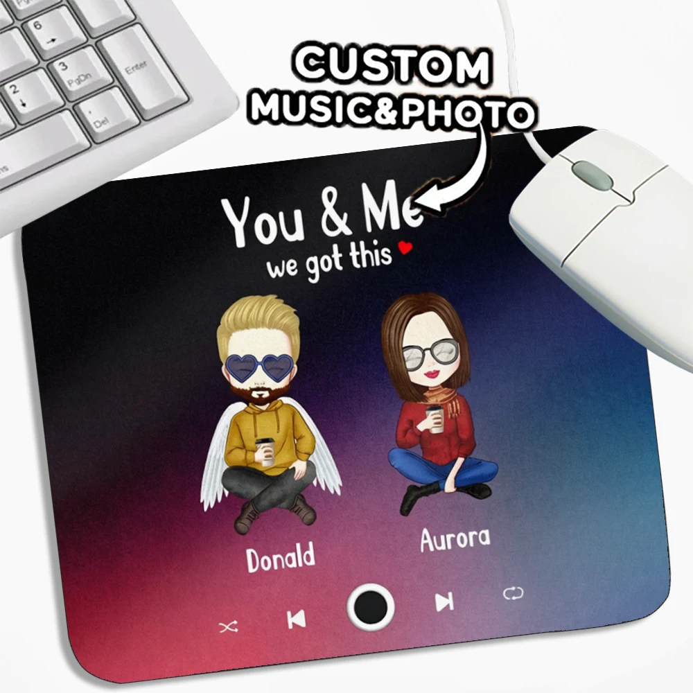 Personalized photo customization, desktop decoration, mouse pad customization, couple holiday gift