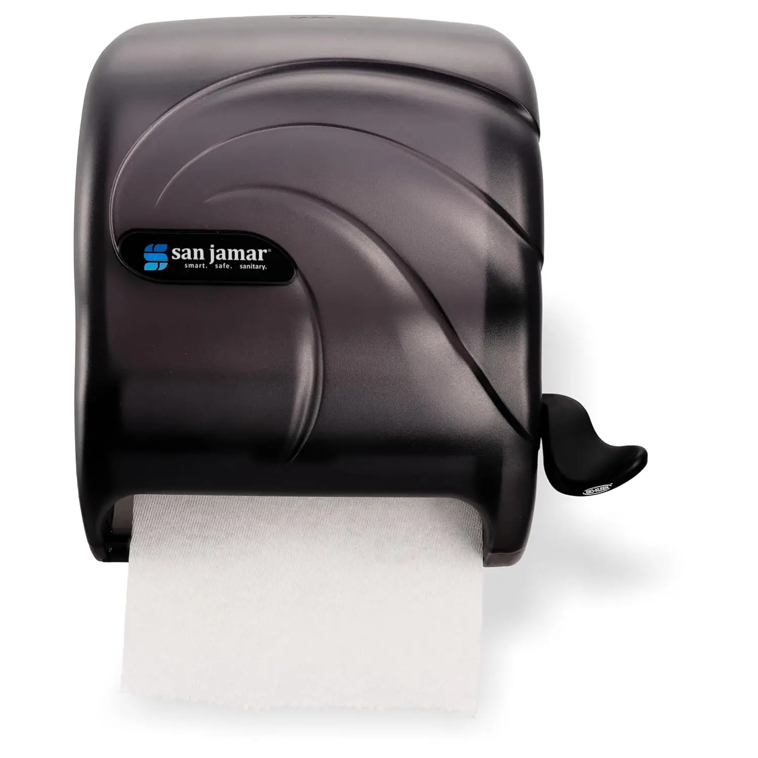 

Universal Paper Towel Dispenser with Lever for Bathroom Kitchen Restaurant Black Plastic 8.5x12.5x12.75in