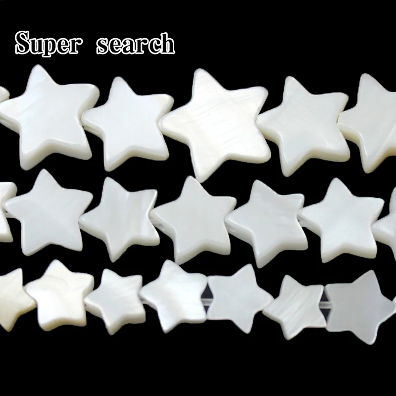 Natural Shell Beads White Mother Of Pearl Stars Shell Pentagram Shape Beads 6 8 10 12 mm For Bracelet Necklace Jewelry Making