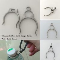 High Quality Light Convenient Titanium Alloy Buckle Durable Grey Outdoor Kettle Hanger Water Bottle Holder Outdoor Tools