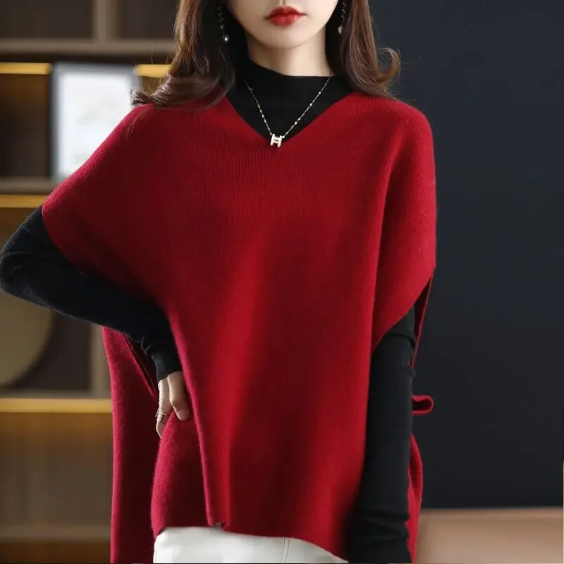 Waistcoat V-Neck Korean Style Clothing Pullover Women\'s Knitted Vest Light Sales Casual Aesthetic Fashion 2024 Female Sweater