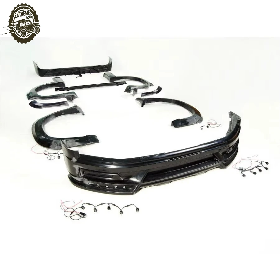 

Hot Sell Body Kit for Lc 200 W-style FRP/PP Full Set with Front Bumper Over Fenders Rear Bumper Muffler Tips