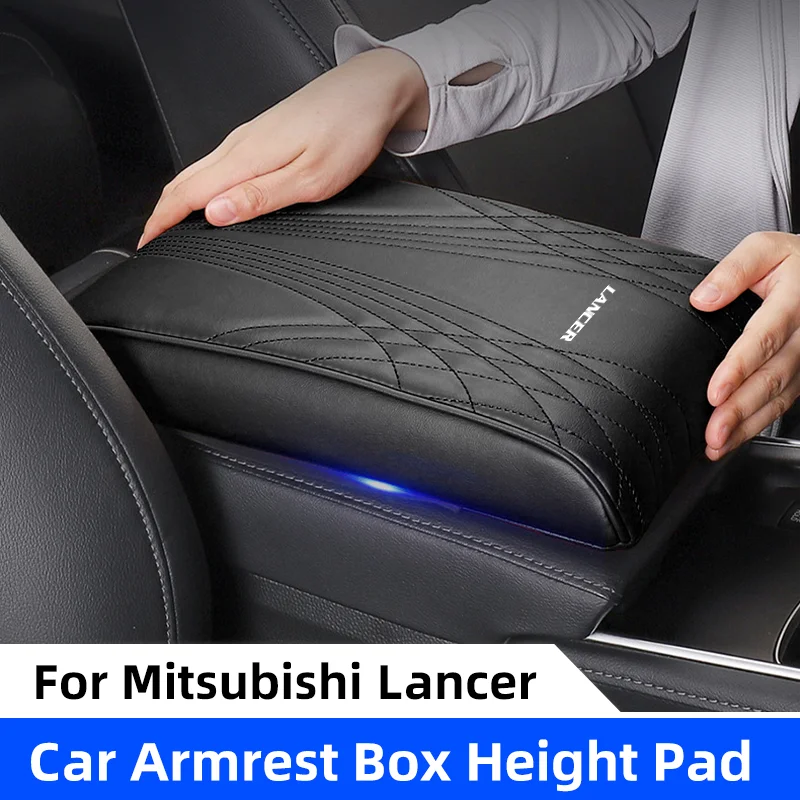 Car Center Console Armrest Box Height Pad For Mitsubishi Lancer 10 3 9 EVO X Asx Memory Cotton Elbow Support Armrest Cushion Pad