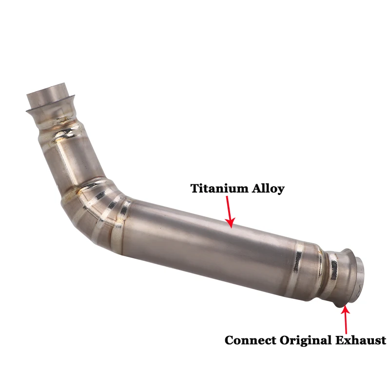 Slip On For Zontes 703T 2026 2027 Motorcycle Exhaust Titanium Alloy Link Pipe Eliminator Enhanced Connect Original Muffler Tube