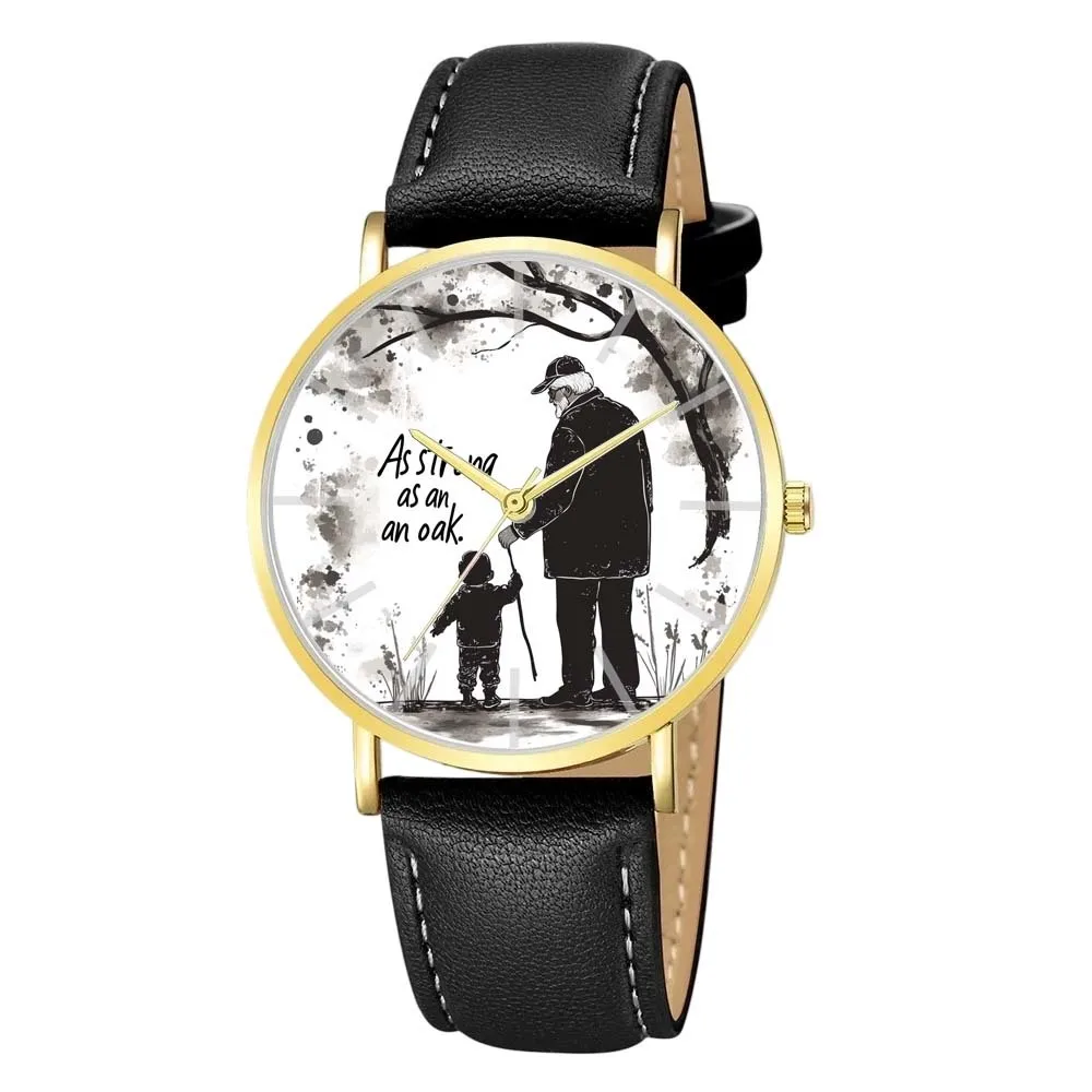 Personalisasi Nama Foto Jam Tangan Quartz Kustom Dengan Logo Cetak untuk Hadiah Wanita Pria