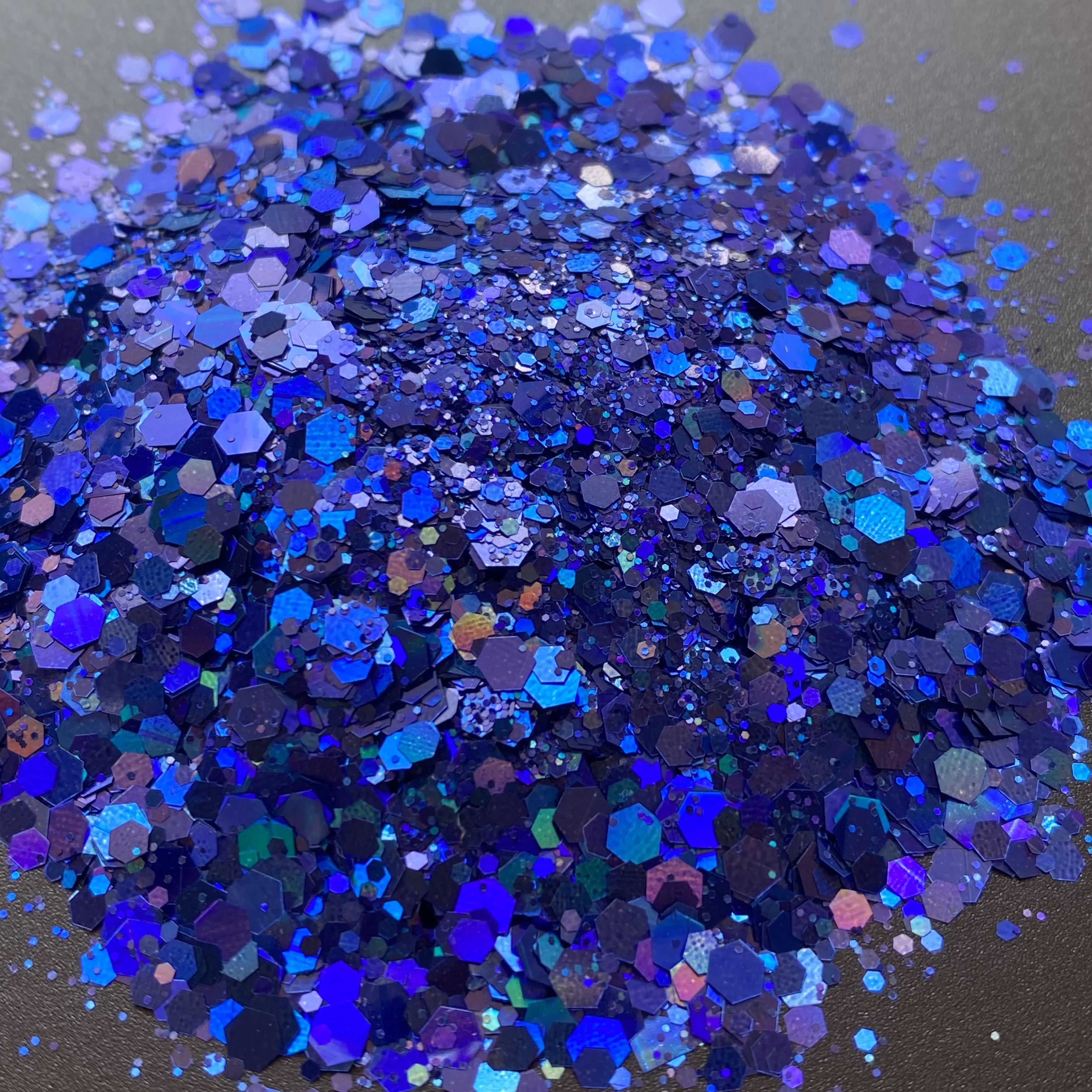 50 G/zak Holografische Nagel Glitter Pailletten Laser Dikke Nagel Glitter Vlokken Voor Halloween Ambachtelijke Make-Up Nail Art Salon