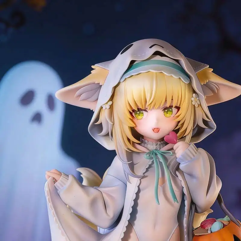 New 22cm Anime Figure Halloween Lily Of The Valley Fox Girl Collectible Pvc Model Desktop Decoration Gift For Anime Fans Otaku