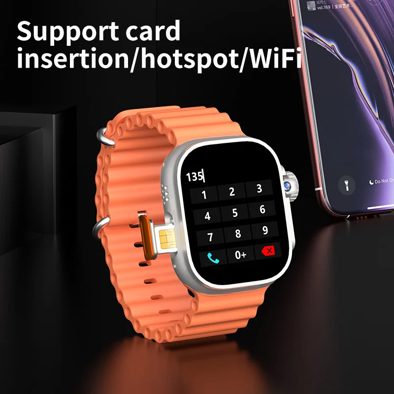 DW100 Pro Plus الإصدار العالمي Ultra Smartwatch مع معرف اللمس 2.29 بوصة شاشة كبيرة كاميرا دوارة NFC GPS موقف WIFI Connect #4