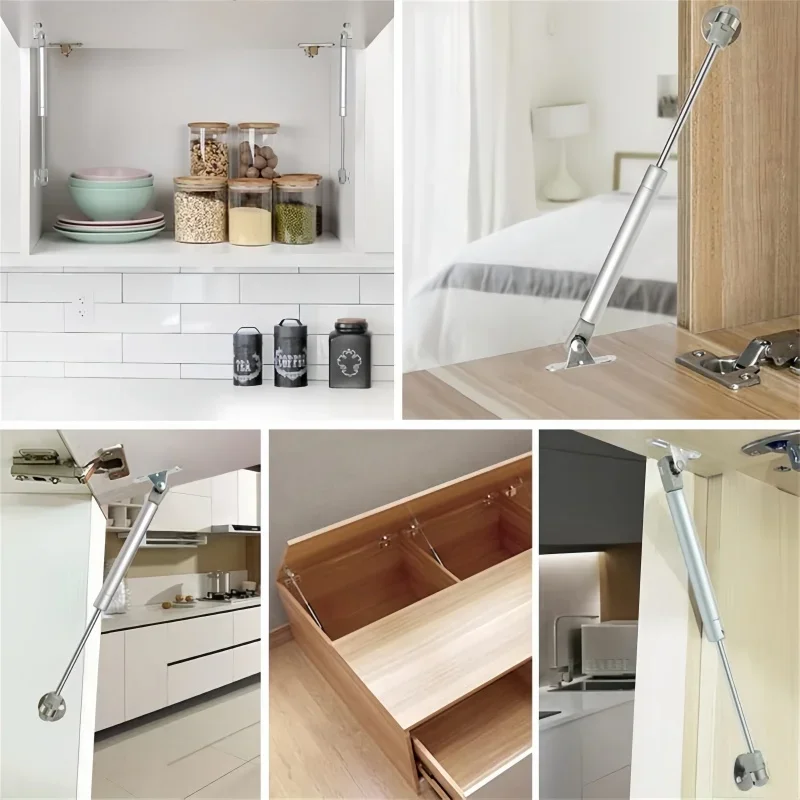 20N-200N Copper Force Cabinet Door Lift Support Gas Strut Hydraulic Spring Hinge Kitchen Cupboard Hinge Furniture Hardware