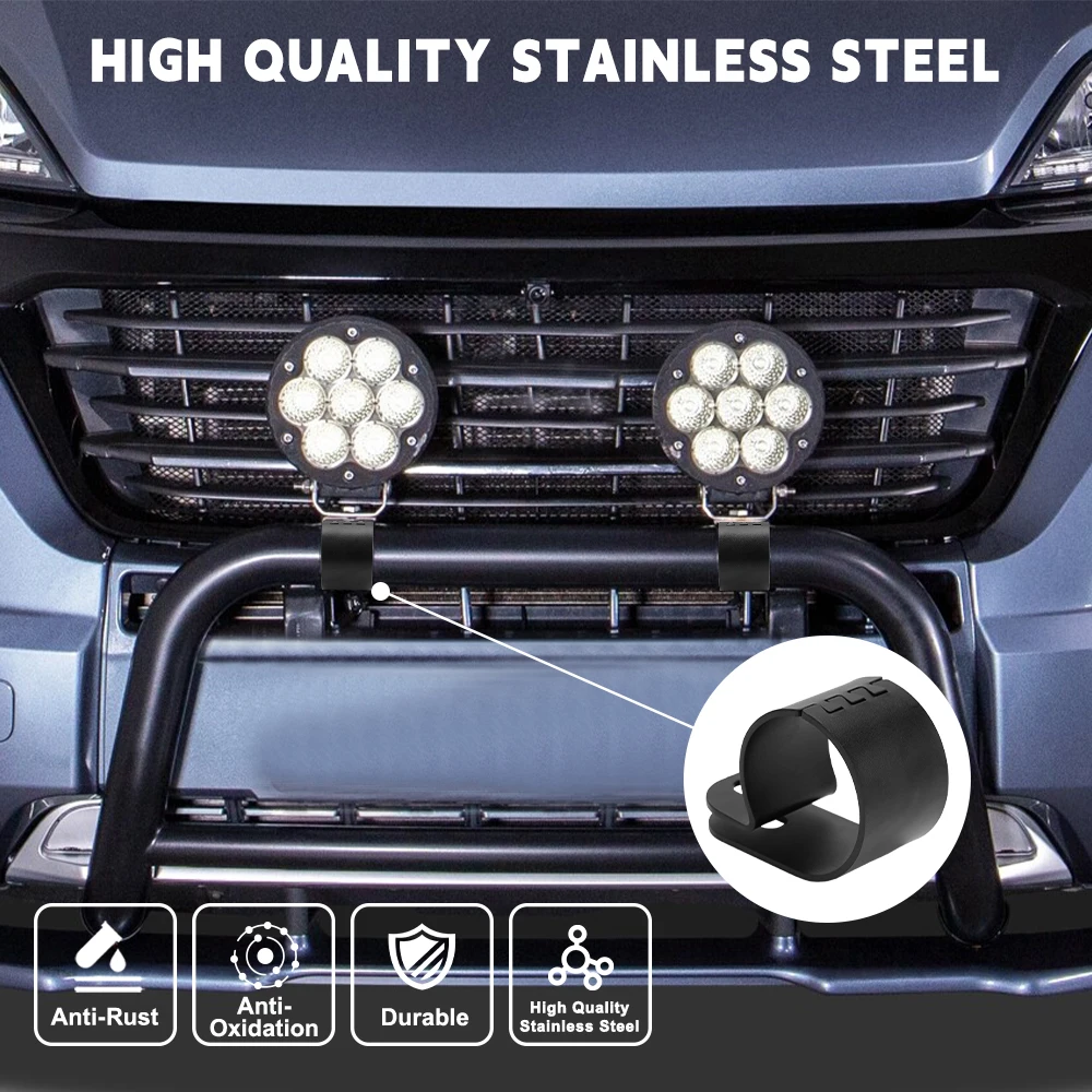 Headlight Mount Clamp For Ø63MM Bull Bar Front Headlight Bracket Installation Bracket Kit
