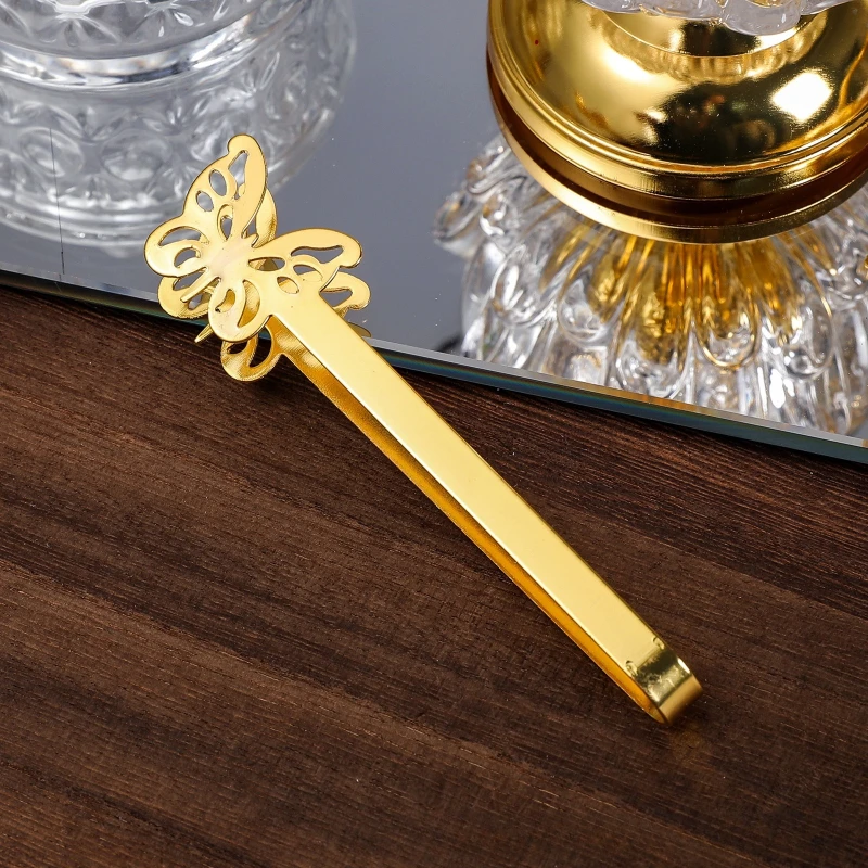 Gold Metal Butterfly Clips for Sandalwood Backflow Incense Cone Arabian African Clip Cone Fragrance Incense Burner Accessories