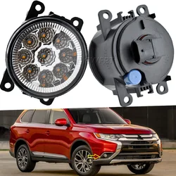 DRL 12V H11 LED Fog Lamps For Mitsubishi Outlander III 3 GG_W GF_W ZJ 2013 2014 2015-2018 Fog Lights Lamp Daytime Running Light