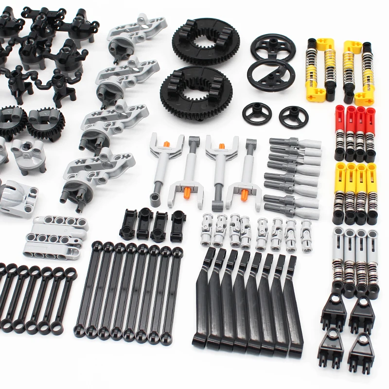 Suspension Perforierte Technologie Bausteine Teile Getriebe Strahl Pin Arm Loch Geändert MOC Montage Spielzeug Ziegel DIY Zubehör