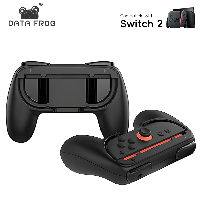البيانات الضفدع 2 قطعة قبضة للتبديل 2 تحكم Joy con 2 اليسار اليمين JoyCon عصا التحكم حامل اليد لعبة الملحقات
