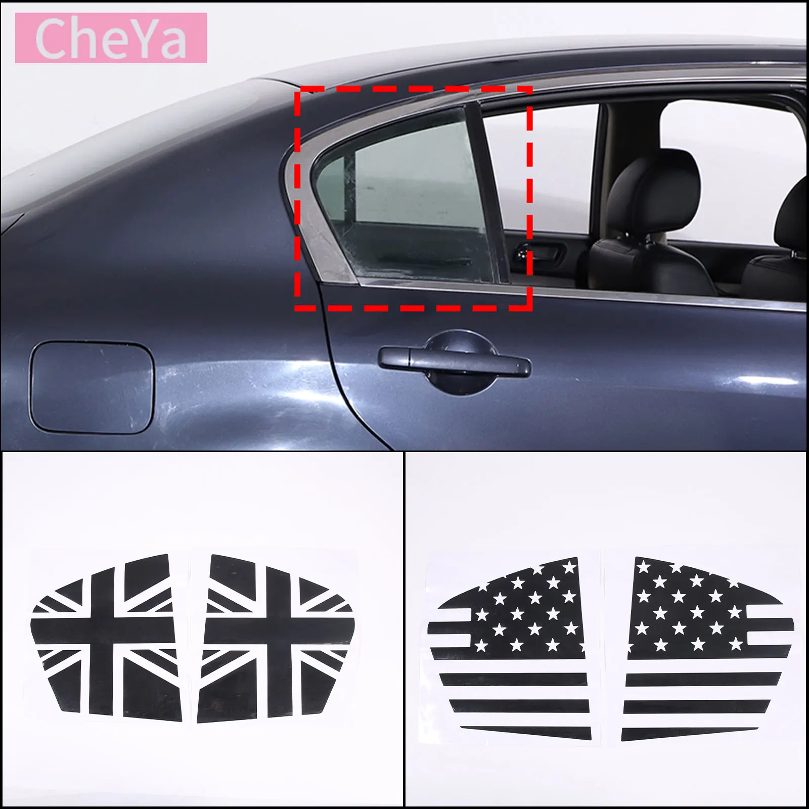 

PVC Sticker Car Rear Window Glass Sticker for Infiniti G Series 2007-2013 Exterior Modification Accessories