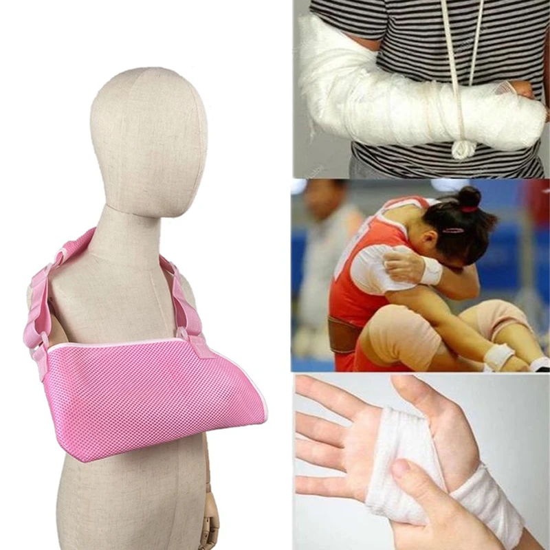 Child Adjustable Breathable Arm Sling Universal Support Shoulder Strap Brace Immobilizer Wrist Elbow Forearm Support Brace Strap