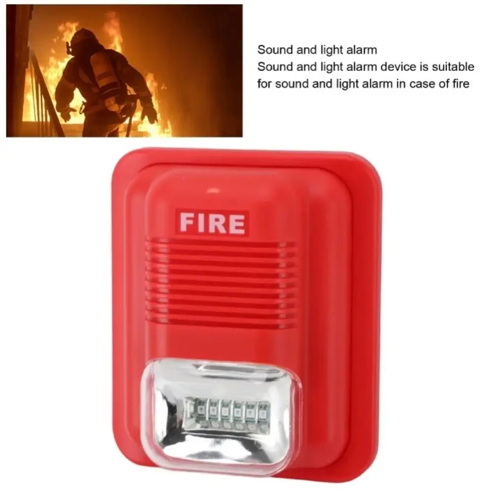 Wireless Technology Fire Alarm System Horn Alert Safety Sensor Wireless Fire Alarm Strobe Light Siren Alarm Sound & Light Alarm