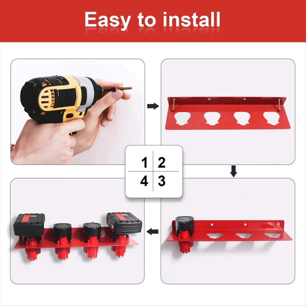 

Держатель для аккумуляторов (FDDT) M12, крепление для электроинструментов, кронштейн для аккумуляторных инструментов, устройство для фиксации, деталь для размещения аккумуляторов