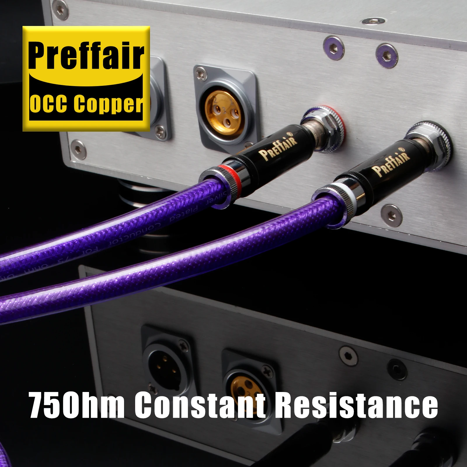 Preffair OCC 75ohm Digital Coaxial DAC Cable Press Self-locking amplifier decoder RCA cable Stereo TV Audio speaker wire