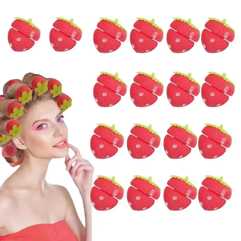 6/12/18/24 Stück Erdbeer-Lockenwickler DIY Schwamm-Lockenwickler für voluminöse Locken, Haar-Styling-Werkzeuge für langes Haar – Detail 10