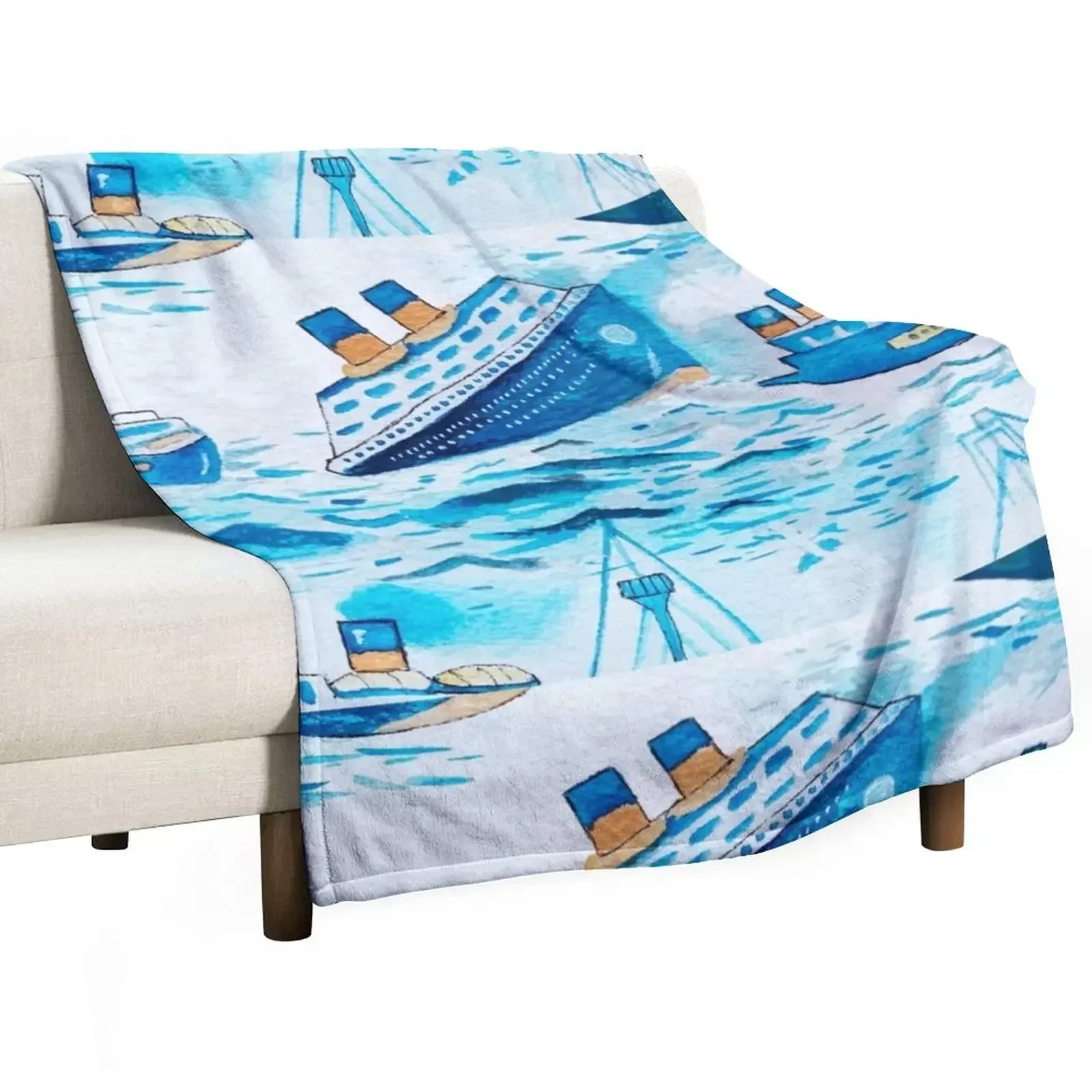 

Ferry boats scrub cap Throw Blanket for winter heavy to sleep Luxury Blankets