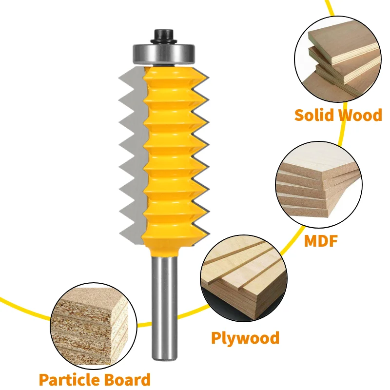 8MM Shank Multi-Tooth Shape Bit Router Bits Woodworking Milling Cutters for Wood Bit Carbide Cutter Face Mill End Mill Tools