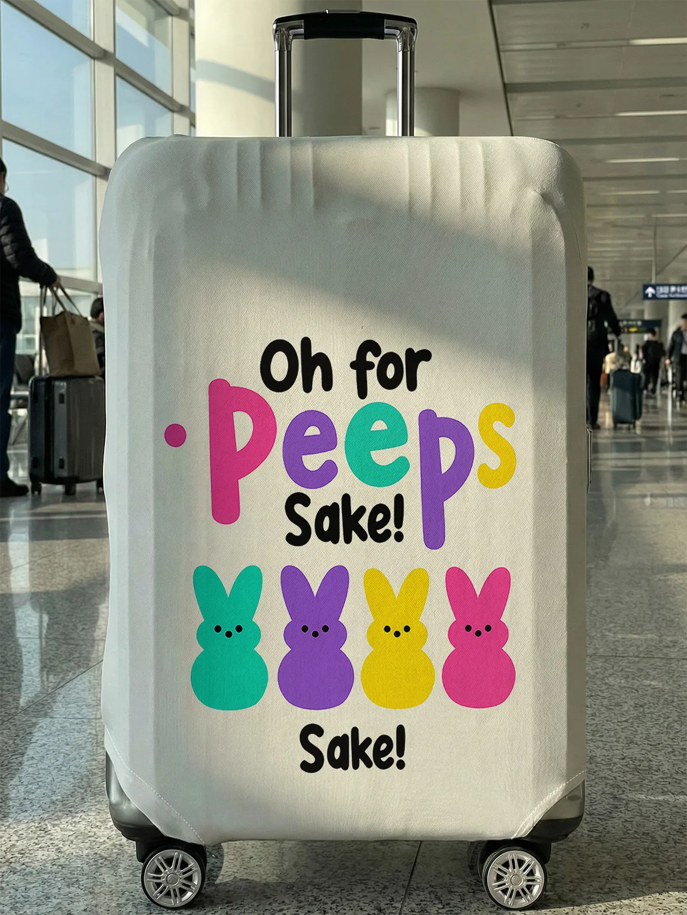 

Защитный чехол для багажа с изображением пасхального кролика, подходит для чемоданов 18-32 дюймов, чехлы для ручек чемоданов, дорожные аксессуары.