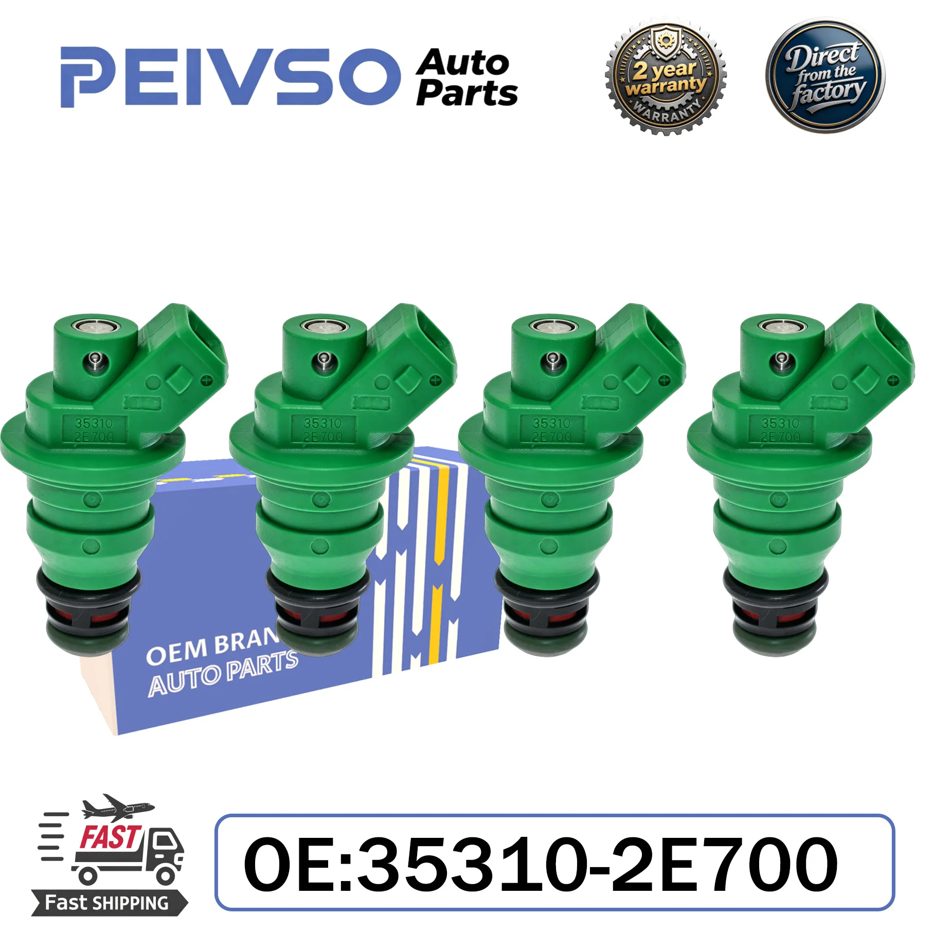 PEIVSO 4PCS High Quality 35310-2E700 353102E700 Fuel Injector For KIA Hyundai Sonata Kia K5 2.0L 16V Auto Parts